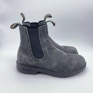 Blundstone Boots Unisex Pebble Grey Leather Pull On Ankle SIZE Men 7 Women 9